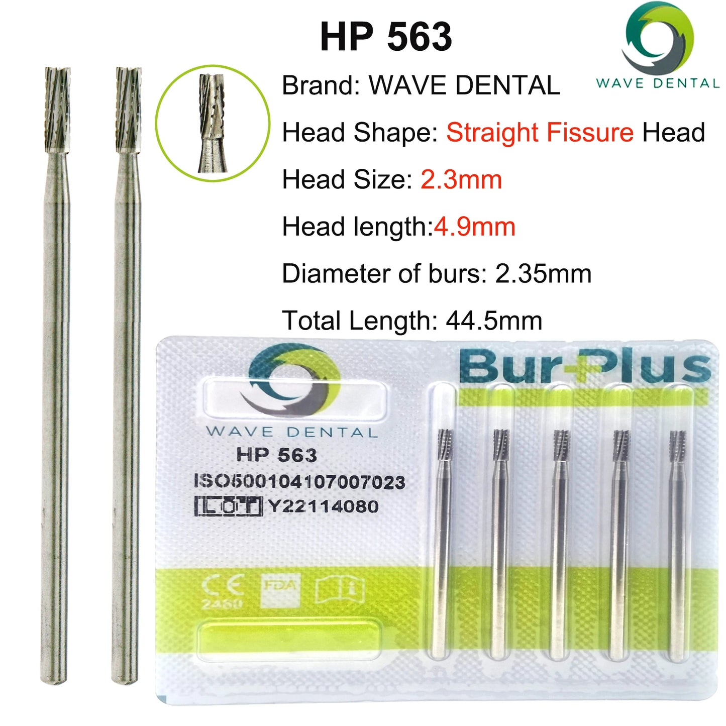 WAVE Dental Burs Tungsten Carbide Bur Dentistry Drills Bits Dental Strawberries HP Cutter Dentist Tools