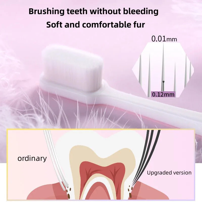 Environmentally Toothbrush Ultra-fine Soft Toothbrush Deep Cleaning soft brush teeth Adult kids Manual Toothbrush For Oral Care