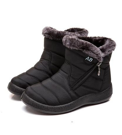 Women's Boots Women's Ankle Boots With Fur Winter Shoes Women Low Heels Winter Boots Snow Waterproof Botas Mujer Winter Footwear