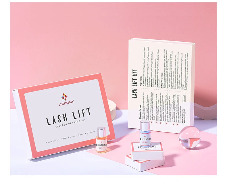 ICONSIGN Lash Lift Kit Keratin Eyelash Perm Set Lifting Eyelash Lasting Curled 6 to 8 Weeks Eyelash Makeup Salon Beauty