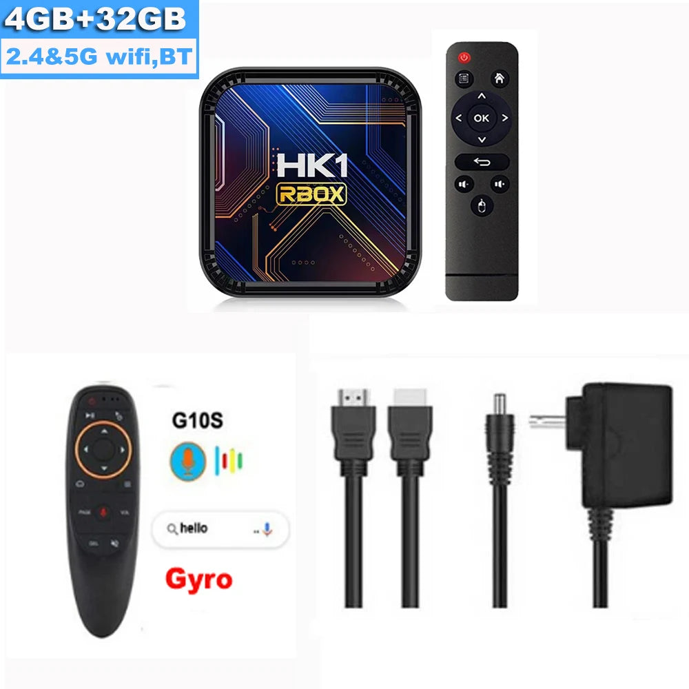 HK1 RBOX K8S Android 13 TV BOX RK3528 2.4G 5G WIFI BT 4.0 8K 64GB 32GB 16GB