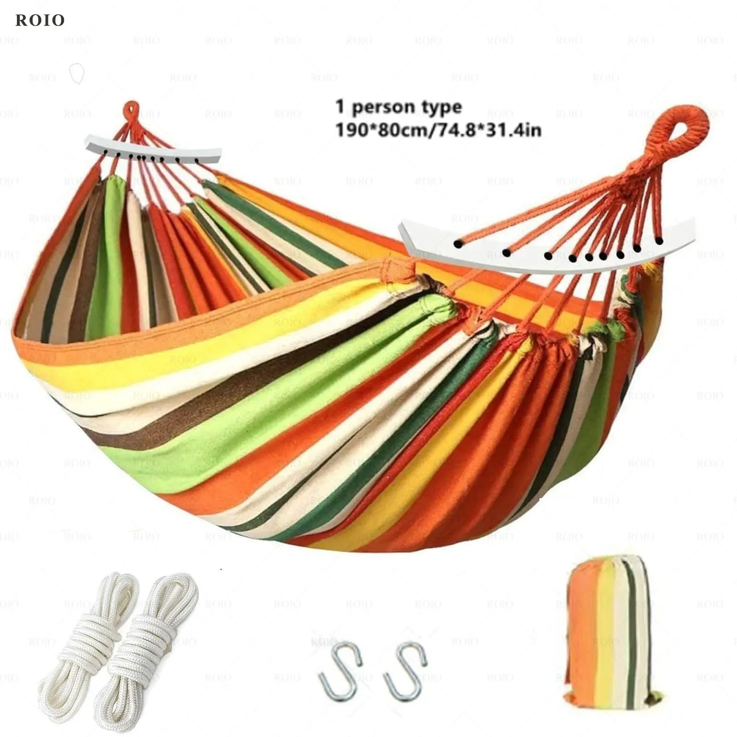 Camping Hammock Thickened Durable Fabric Canvas Single Hammocks Travel Swing Chair Hanging Bed Double Outdoor Hammock with Bag