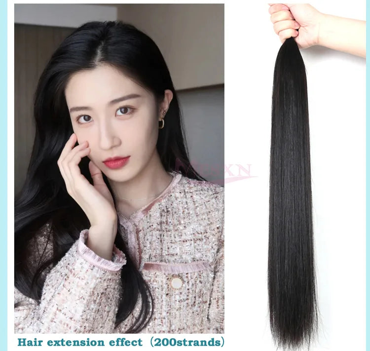 MESXN Third  Feather New hair extensions Straight Natural Real Human Hair Microring Hair Extensions  Brown Blonde  for salon