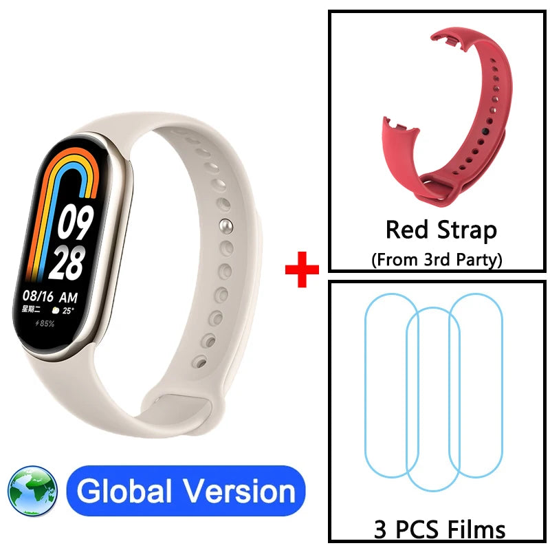 Global Version Xiaomi Mi Smart Band 8 Blood Oxygen 1.62'' AMOLED Display Fitness Tracker Smart Bracelet Wristband MIBand Fashion