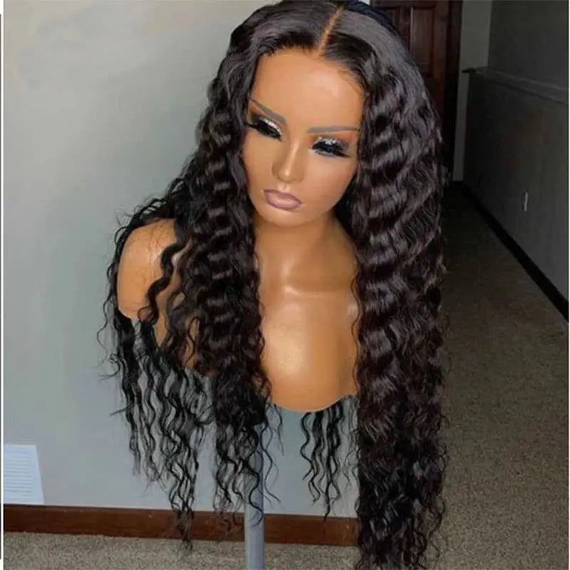 Deep Wave 5x5 Silk Base Full Lace Human Hair Wig Brazilian Remy Hair Pre Plucked Silk Top Full Lace Wig Fedex Fast Shipping