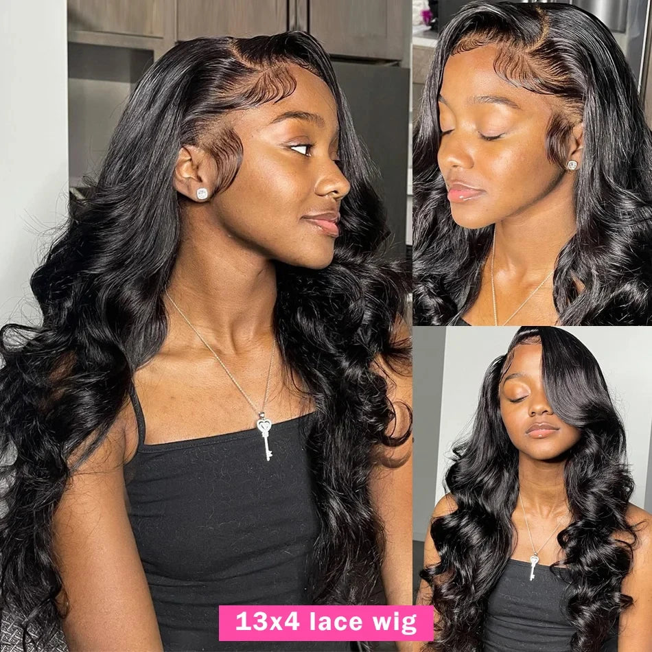 13X6 Body Wave Transparent Lace Front Wigs 13x4  HD Lace Frontal Wig 4x4 Lace Closure Wigs Human Hair Wigs For Women 180%