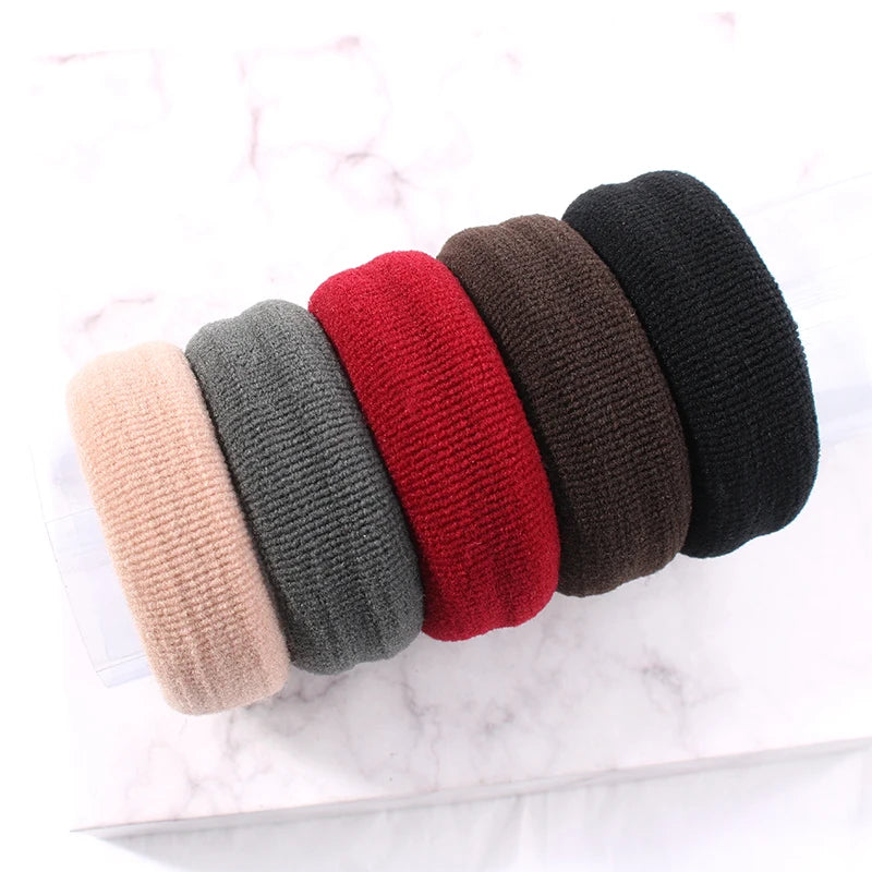 2/5/10 Pcs/Set New Women Soft Simple Solid Width Scrunchies Rubber Bands Lady Elastic Hair Band Female Fahsion Hair Accessories