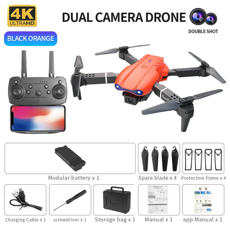 QJ E99 K3 Pro HD 4k Drone Dual Camera High Hold Mode Foldable Mini WIFI Aerial Photography RC Quadcopter Toys Helicopter Dron