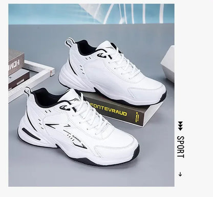 Thick Sole Versatile Clunky Sneaker for Men 2024 New Trend Mesh Lace Up Breathable Casual Sports Shoes Increased Soft Soles