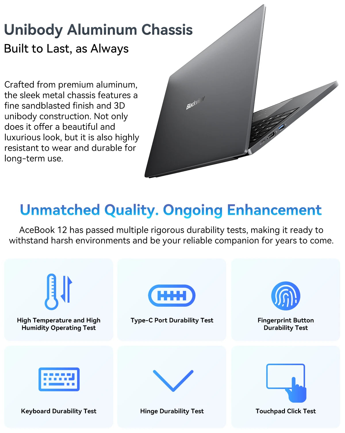 [World Premiere] Blackview AceBook 12 Win 11 Pro Laptop 16'' 1920*1200 Display, Intel I5-1030NG7 Notebook, 16GB 512GB, 5000mAh