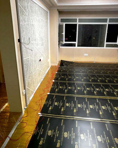 50cmX4m 2m2 Infrared Graphene PTC Heating Film Warm Floor Mat With WiFi Thermostat Temperature Controller