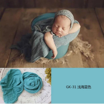 3 Meter seersucker wrap for newborn photography props,stretch baby wrap for photo shoot