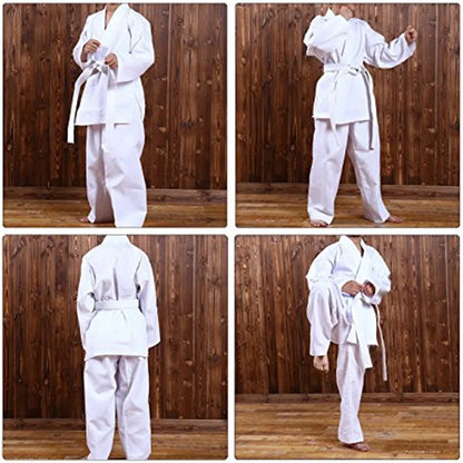 Breathable Karate Uniform Taekwondo Uniform With Belt Elastic Waistband For Kid Sport Training Fitness Gym Taekwondo Clothes