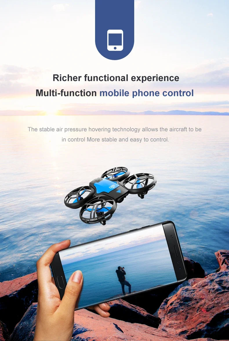 Xiaomi MIJIA V8 New Mini Drone 8K Profession HD 1080P Wide Angle Camera WiFi FPV RC Height Keep Drones Helicopter Kid Toys 4D RC