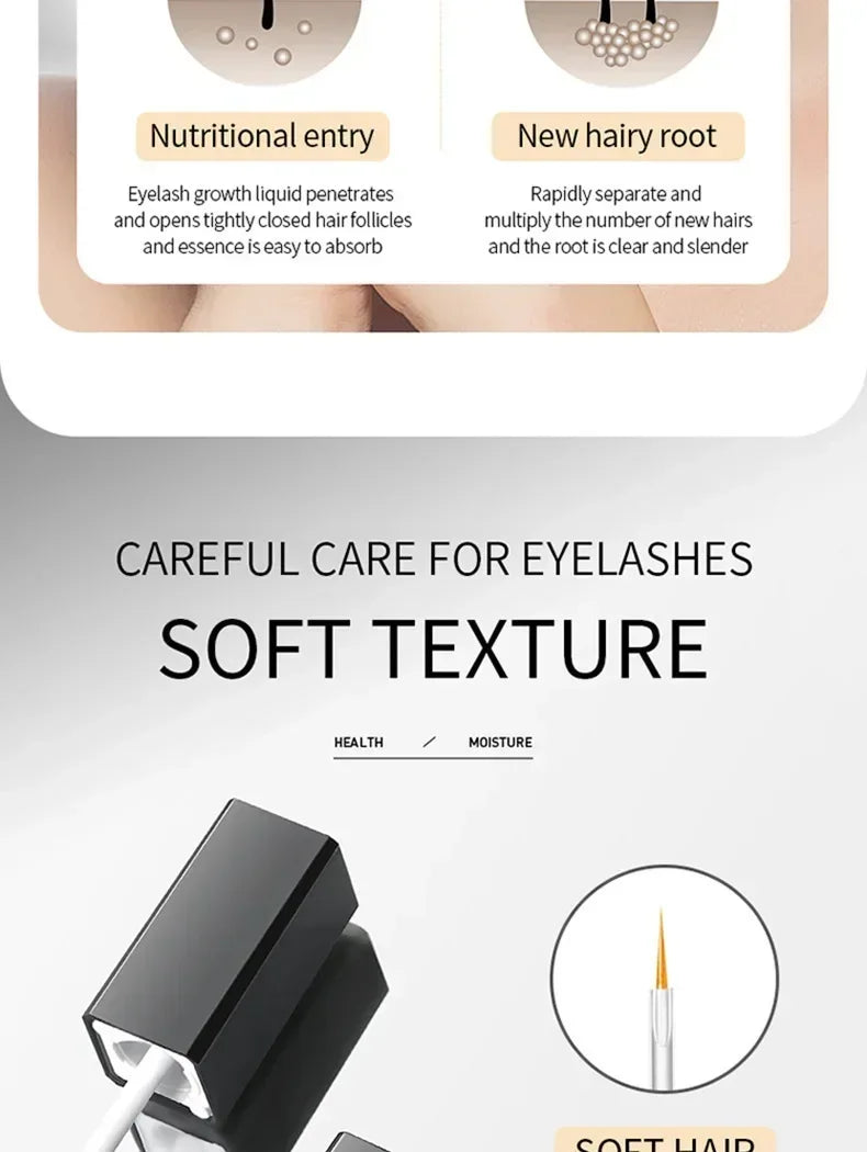 7 Days Fast Eyelash Growth nutrition Serum Natural Curl Health Volume & Thicken Eyelash Treatment Eyelash & Eyebrow Enhancer