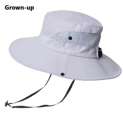 Xinbaoguan 100% Polyester 9002 Summer Outdoor Sun Hat, Breathable Sun Hat, Folding Sun Hat, Female Ponytail Hole Fisherman Hat