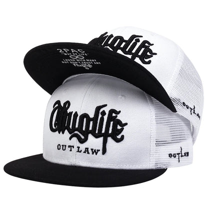 1 Pcs Fashion Fastball CAP Thuglife Embroidery Hiphop Baseball Cap Snapback Hat Adult Outdoor Casual Sun Casual Bone Adjustable