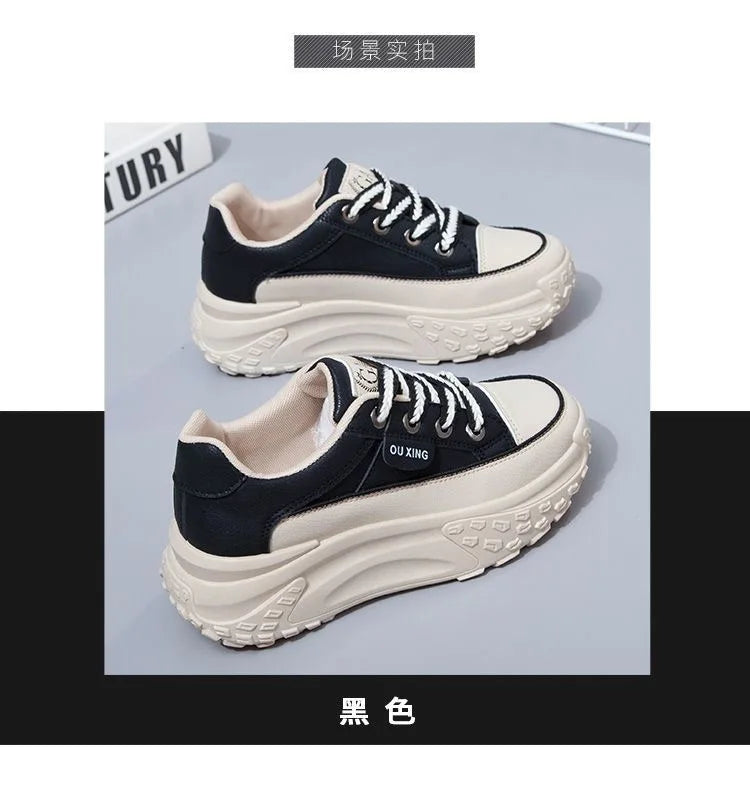 The New Retro Women Shoes Spring Platform Shoes Casual Sneakers Versatile Fashion Designer Shoes High Quality  Women Sneakers