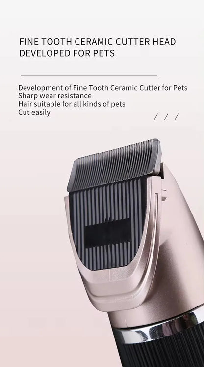 Professional Pet Grooming Clipper Kit Dog Hair Trimmer Electric Cat Shaver ceramic blade Rechargeable Animals Haircut Machine