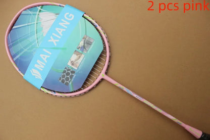 2pcs  MAI XIANG Composite Carbon badminton rackets novice training badminton racquet