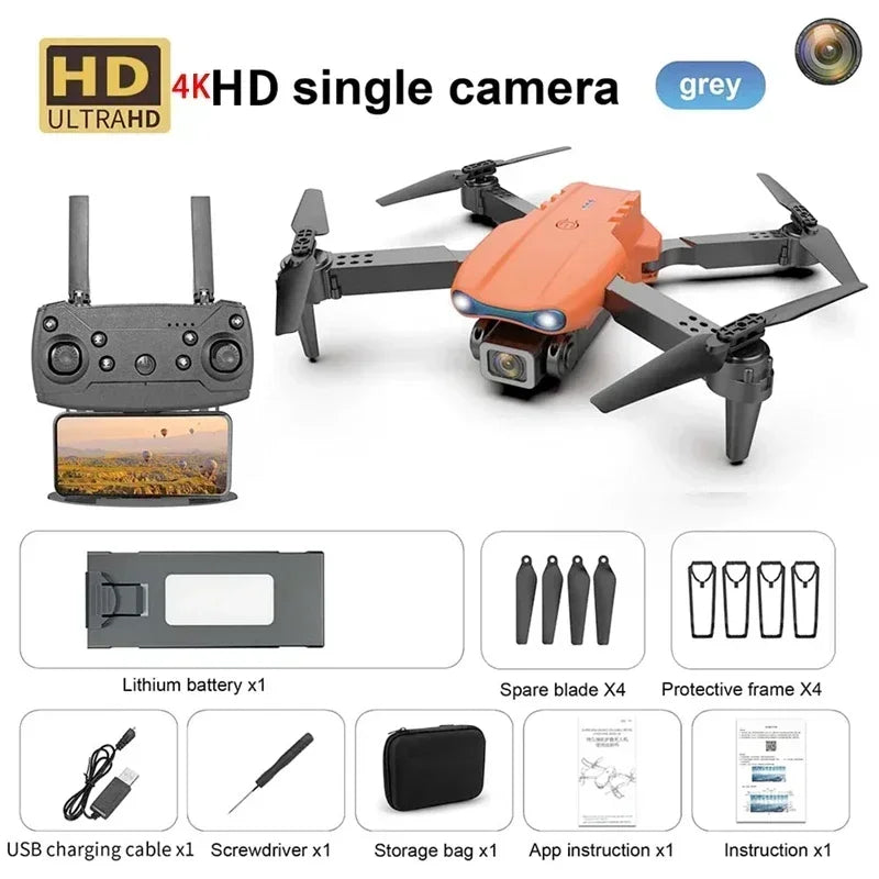 New E99 8K HD Camera Remote Control Drones Foldable Quadcopter Optical Flow Positioning Aerial Photography Remote Control Dron