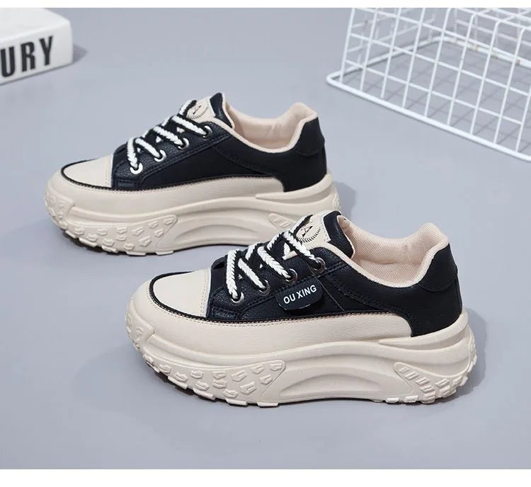 The New Retro Women Shoes Spring Platform Shoes Casual Sneakers Versatile Fashion Designer Shoes High Quality  Women Sneakers