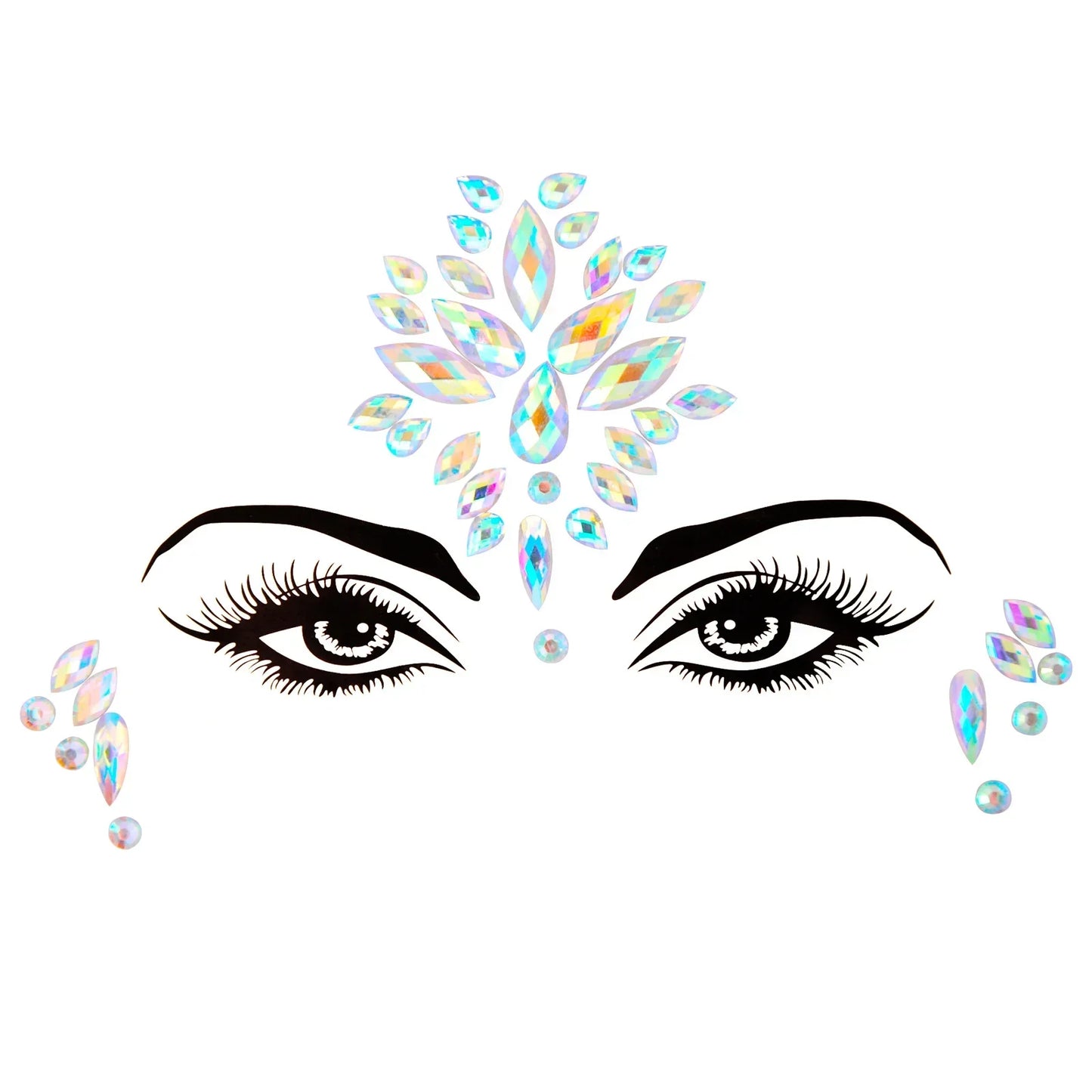 Sexy Face Tattoo Stickers Glitter Fake Tattoos Rhinestones for Woman Temporary Tattoos Party DIY Kids Holiday Face Jewels Tattoo