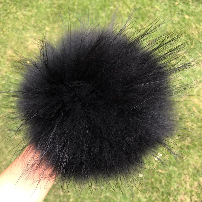 Real natural fox fur pompom raccoon fur pom pom for hat beanies For Caps Bags Scarf