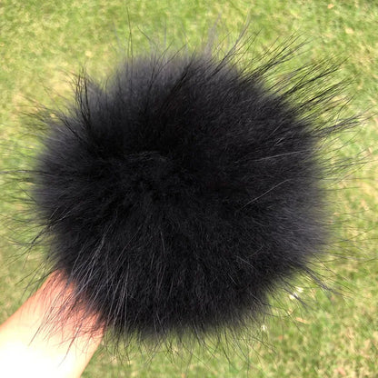 Real natural fox fur pompom raccoon fur pom pom for hat beanies For Caps Bags Scarf