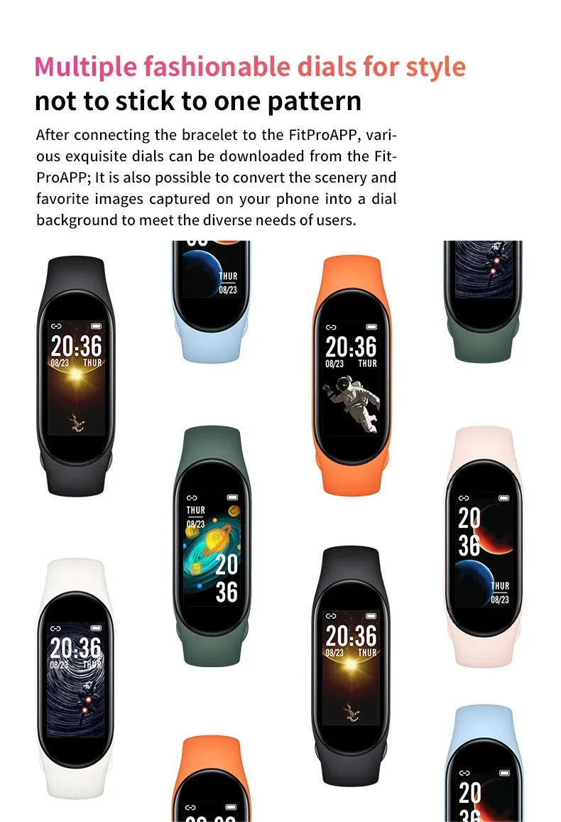 M8 Smart Band Men Sport Watch Health Heart Rate Fitness Tracker Pedometer Women Wristband Bracelet for ios Android 10 Pieces