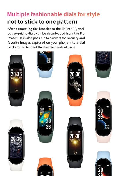 M8 Smart Band Men Sport Watch Health Heart Rate Fitness Tracker Pedometer Women Wristband Bracelet for ios Android 10 Pieces