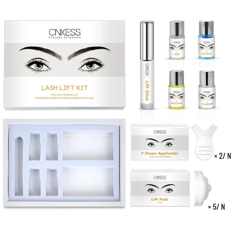 Semi-permanent Brow or Lash Lift and CNKESS Tint Kit Professional Brow Lamination Eyelash Lifting Perming Lashes Dye Eyes Makeup