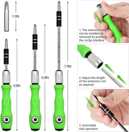 32 in 1 Multifunctional Screwdriver Set (30 PCS) Household Portable Cross Magnet Screwdriver Set Maintenance Tool