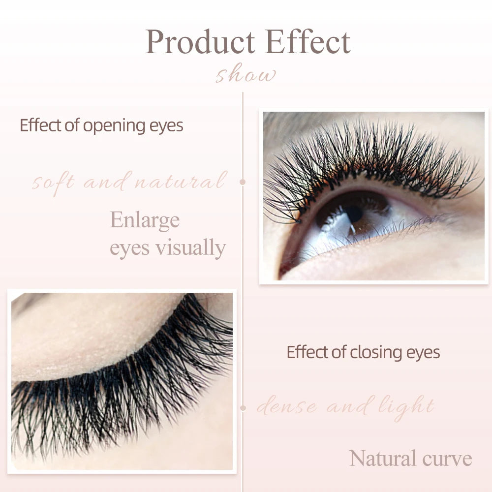 NAGARAKU 3D WW Automatic Flowering Double Tips 3DW Shape Premade Fans  Eyelash Extensions Individual Lashes Full Dense