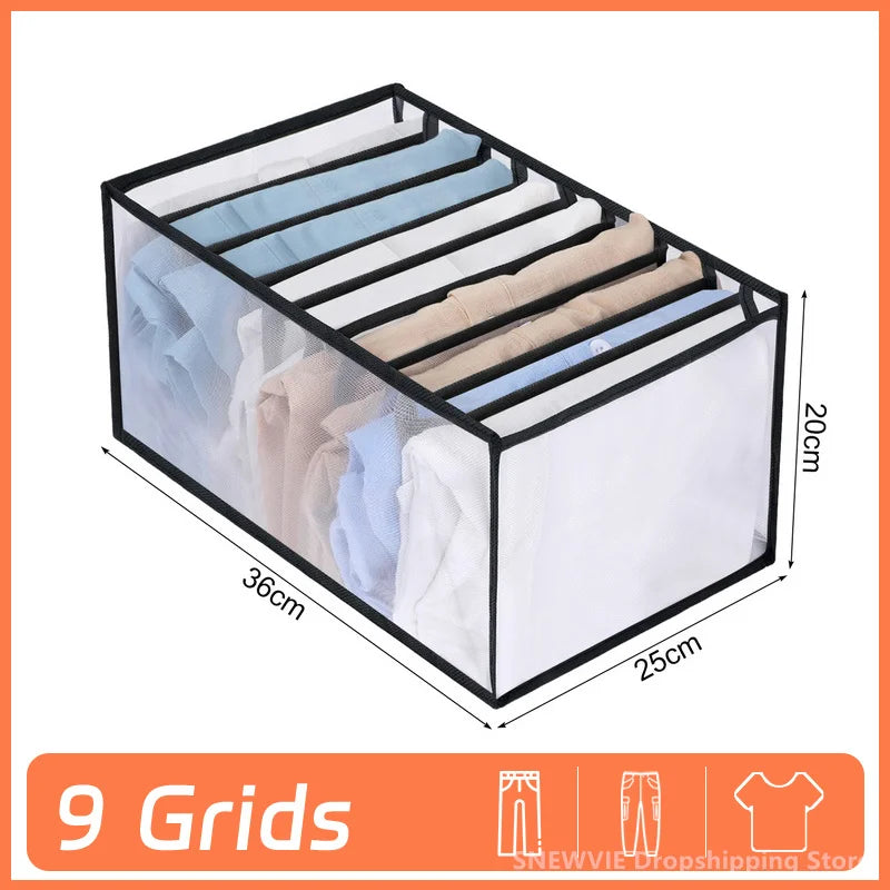 Folded Pants Organizer Closet Clothes Storage Box Adjustable Drawer Separator Underwear Bra Organizer Wardrobe Clothes Organizer