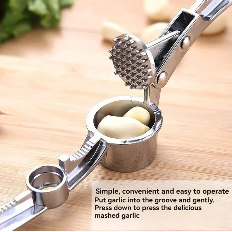 Garlic Press Kitchen Stainless Steel Garlic Smasher Crusher Mincer Manual Press Grinding Tool Kitchen Accessories