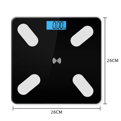 Smart Body Fat Scale Wireless LED Digital Bathroom Weight Scale Body Composition Analyzer Testing Scale