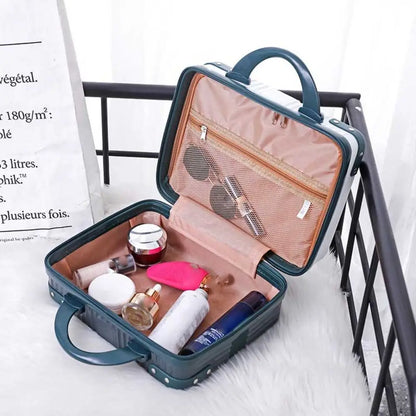 14 inch Mini Travel Suitcase Cosmetic Box Hand Luggage Organizer Makeup Case Small Password Box Boarding Case