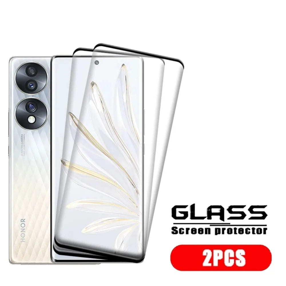 4PCS For Honor 70 Glass Honor 70 Tempered Glass Protective 9H HD Full Cover Curved For Screen Protector Huawei Honor 70 Honor70