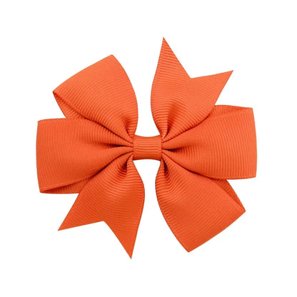 10pcs/lot Baby Girls Hair Bows Hairpins 3.2" Grosgrain Ribbon Pinwheel Toddler Clips Children Kids Accessories Gifts Photo Props