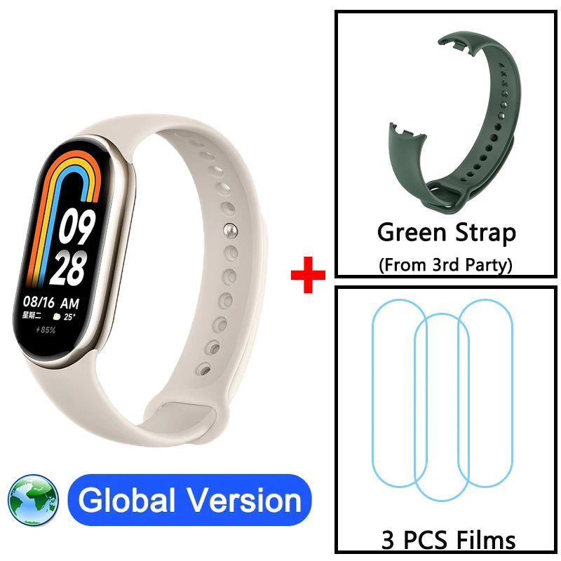 Global Version Xiaomi Mi Smart Band 8 Blood Oxygen 1.62'' AMOLED Display Fitness Tracker Smart Bracelet Wristband MIBand Fashion