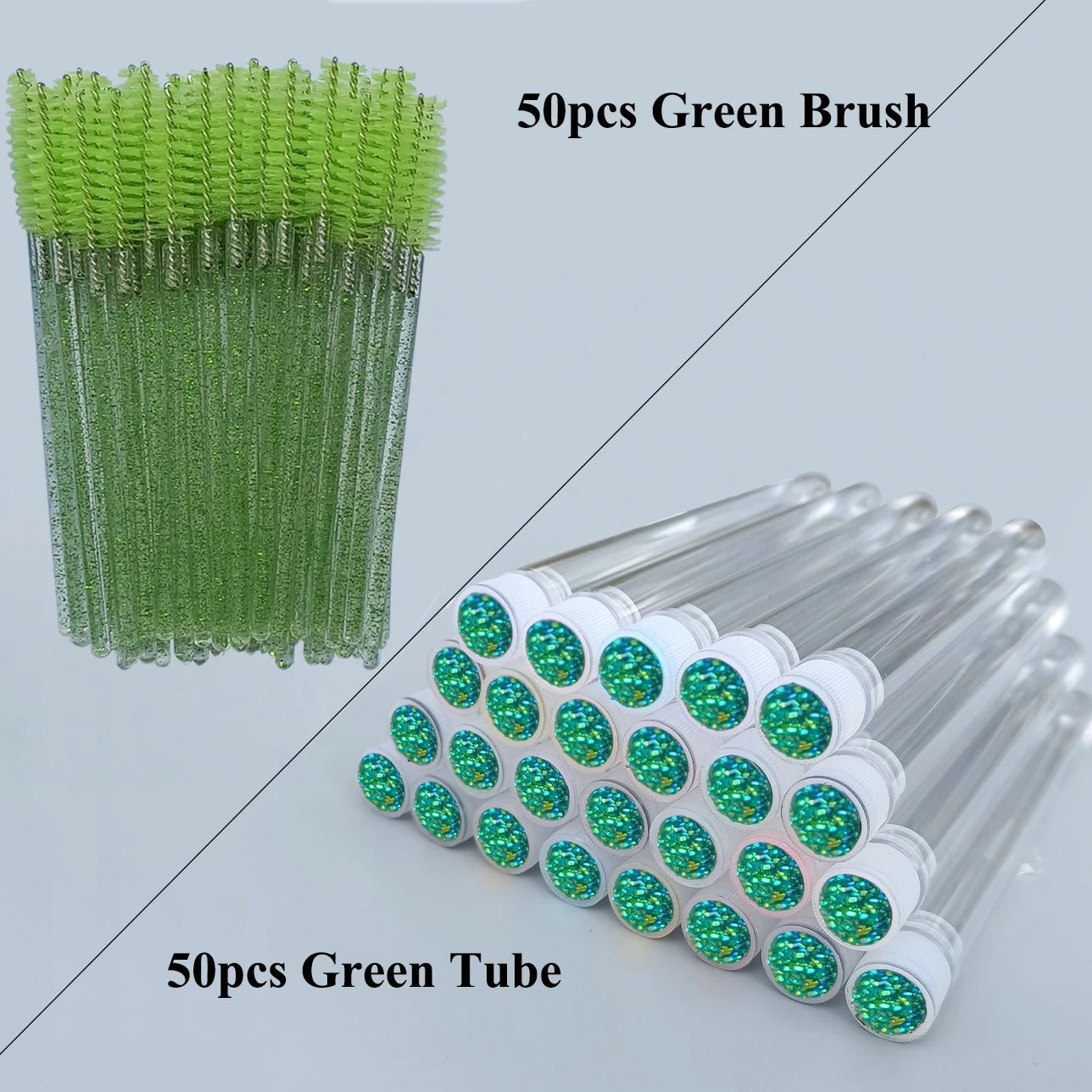 50/100pcs Reusable Eyebrow Brush Tube Disposable Mascara Wands for Eyelash Extension Replaceable Dust-proof Eye Lash Brushes