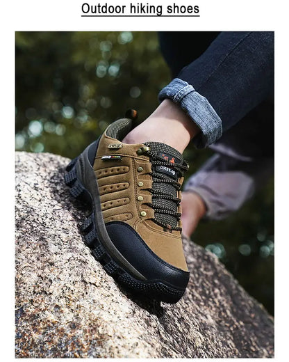 Men Casual Leather Shoes Classic Waterproof High Quality Shoes Women Climbing Shoes Outdoor Sneakers Trekking Leather Footwear