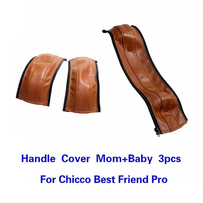 Baby Stroller Leather Handle Cover For Chicco Best Friend Handle Bumper Sleeve Case Bar Protective Covers Pram Accessories