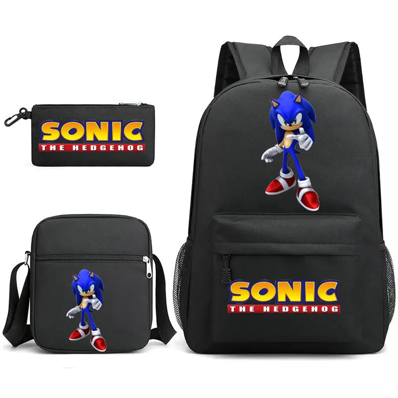 Sonic Backpack 3pcs Teens School Bags Backpacks For School Boys Girls Capacity Travel Laptop Rucksack Daily Mochilas