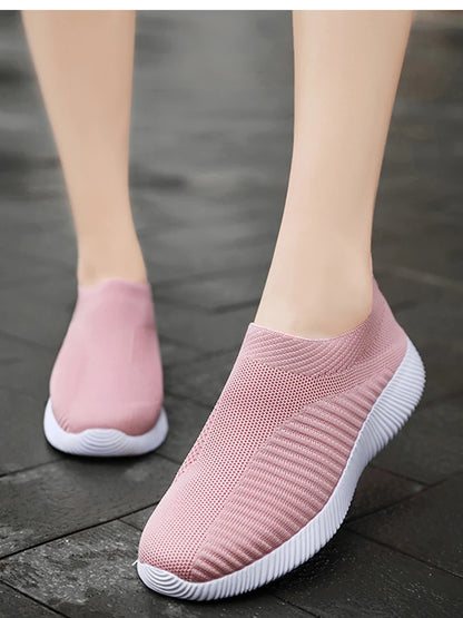 Women Sneakers Slip On Sock Shoes Women Flat Casual Sneaker Women's Sports Shoes Breather Vulcanize Shoes For Women Zapatillas