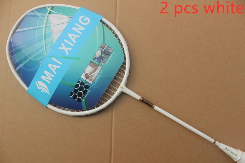 2pcs  MAI XIANG Composite Carbon badminton rackets novice training badminton racquet