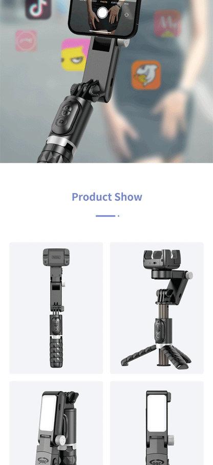 360 Rotation Following shooting Mode Gimbal Stabilizer Selfie Stick Tripod gimbal For iPhone Phone Smartphone live photography