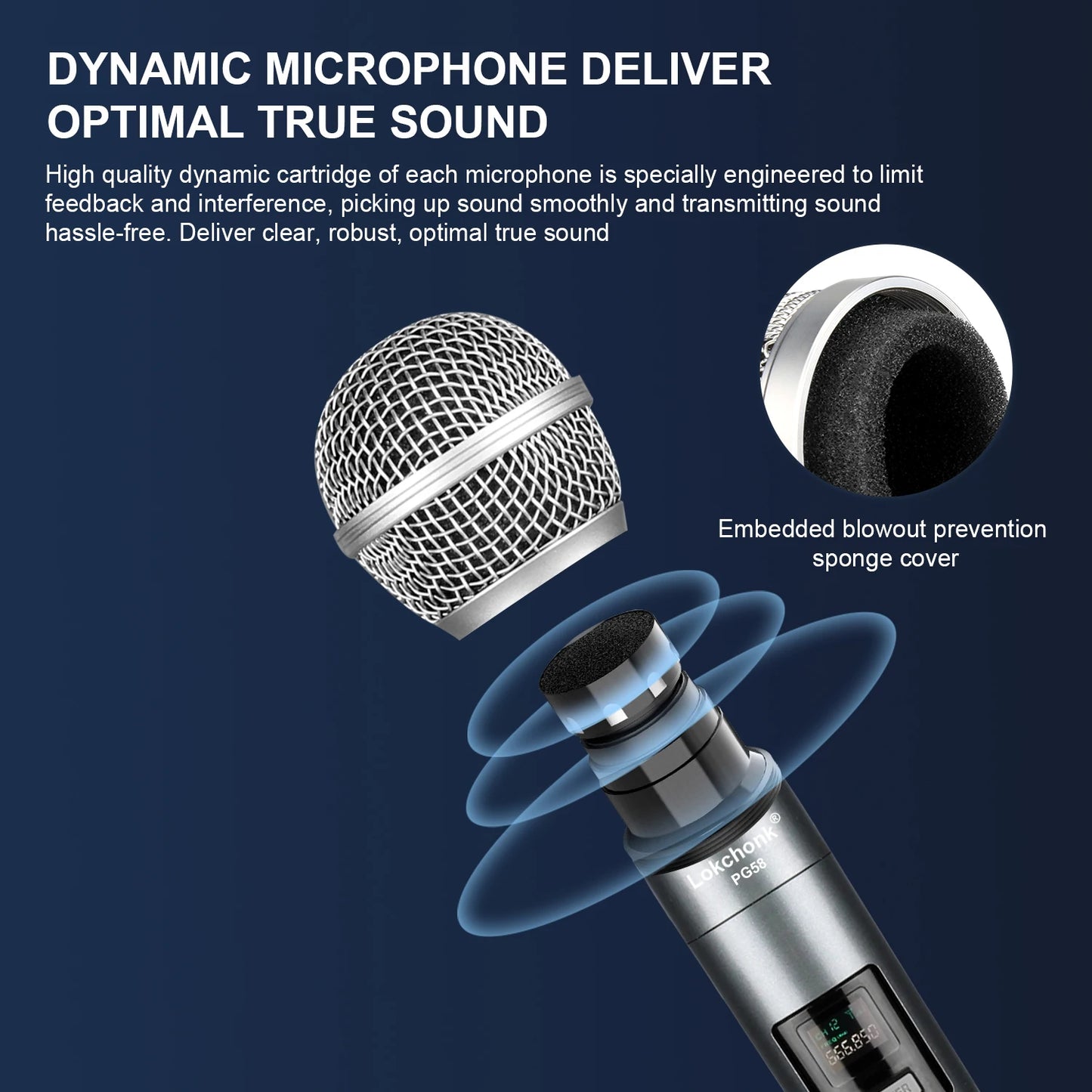 PG58 Professional Wireless Microphone 2 Channels UHF Fixed Frequency Handheld Mic Micphone For Party Karaoke Church Show Meeting