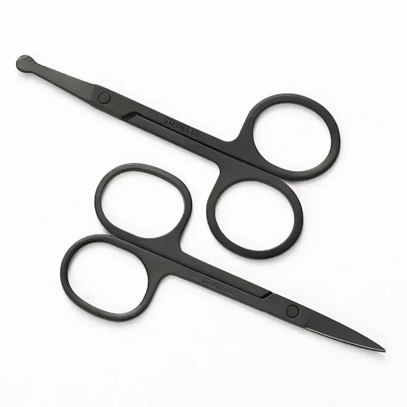 Nose Hair Shears For Personal Care Facial Hair Removal And Ear Nose Eyebrow Trimming Stainless Steel Fine